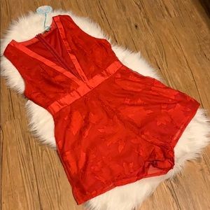 Plunge Neck Romper